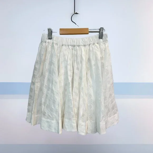 Anthropologie White A-Line Skirt - Picture 5 of 6
